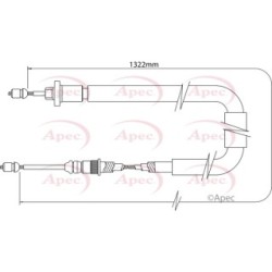 Handbrake Cable APEC CAB1544 OE Ref 8200673258