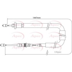 Handbrake Cable APEC CAB1545 OE Ref 8200673259