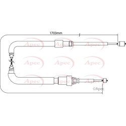 Handbrake Cable APEC CAB1546 OE Ref 474658