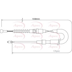 Handbrake Cable APEC CAB1547 OE Ref 1T0609721L