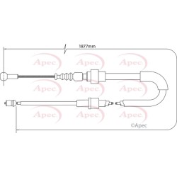 Handbrake Cable APEC CAB1548 OE Ref 6Q7609721E