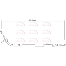 Handbrake Cable APEC CAB1550 OE Ref A169420128528