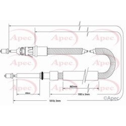 Handbrake Cable APEC CAB1551 OE Ref 4745VA