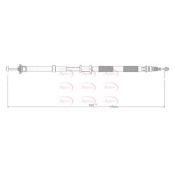 Handbrake Cable APEC CAB1553 OE Ref 46829767