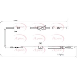 Handbrake Cable APEC CAB1558 OE Ref 47560SEAE03