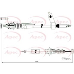 Handbrake Cable APEC CAB1560 OE Ref NA75-44-420