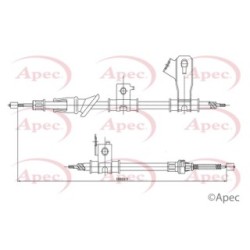 Handbrake Cable APEC CAB1561 OE Ref 4544200085