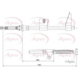 Handbrake Cable APEC CAB1563 OE Ref 365312X801