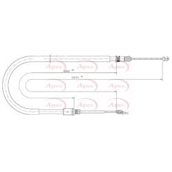 Handbrake Cable APEC CAB1565 OE Ref 365300001N