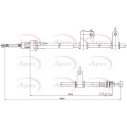 Handbrake Cable APEC CAB1566 OE Ref 5443076A10000