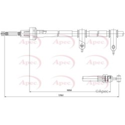 Handbrake Cable APEC CAB1567 OE Ref 5444076A10