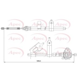 Handbrake Cable APEC CAB1568 OE Ref 464200D050000
