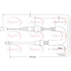 Handbrake Cable APEC CAB1576 OE Ref 8N0609721C