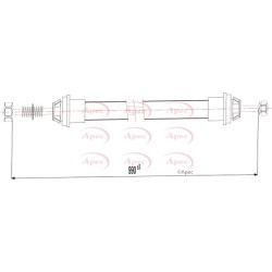 Handbrake Cable APEC CAB1577 OE Ref 0004161V003000000
