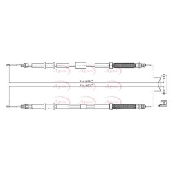 Handbrake Cable APEC CAB1578 OE Ref 522061