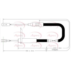 Handbrake Cable APEC CAB1583 OE Ref 2014200685