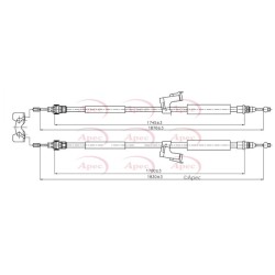 Handbrake Cable APEC CAB1586 OE Ref 30714215