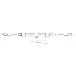 Handbrake Cable APEC CAB1587 OE Ref A9044200485