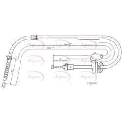 Handbrake Cable APEC CAB1589 OE Ref 6769955