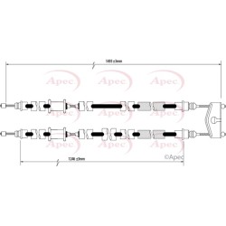 Handbrake Cable APEC CAB1591 OE Ref 522060