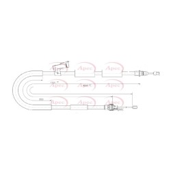 Handbrake Cable APEC CAB1592 OE Ref BP4K44420K