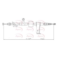 Handbrake Cable APEC CAB1596 OE Ref 50505484