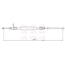 Handbrake Cable APEC CAB1597 OE Ref SPB000073