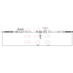 Handbrake Cable APEC CAB1600 OE Ref UR6144410