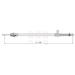 Handbrake Cable APEC CAB1604 OE Ref 05290824AA APEC