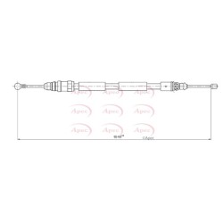 Handbrake Cable APEC CAB1605 OE Ref 365300709R