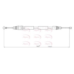 Handbrake Cable APEC CAB1606 OE Ref 4422442
