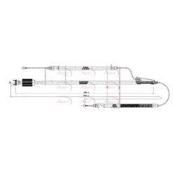 Handbrake Cable APEC CAB1607 OE Ref 13355603