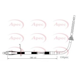 Handbrake Cable APEC CAB1609 OE Ref 34409803368