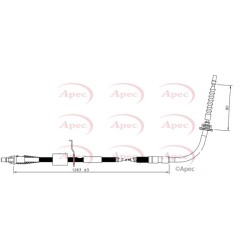 Handbrake Cable APEC CAB1610 OE Ref 34409803367