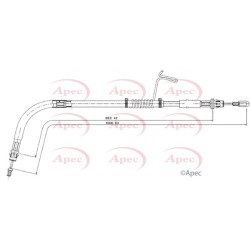 Handbrake Cable APEC CAB1611 OE Ref 1830529