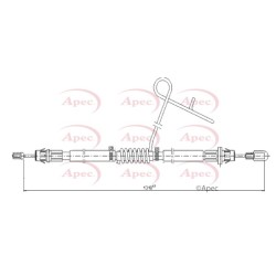 Handbrake Cable APEC CAB1612 OE Ref 1792115