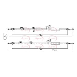 Handbrake Cable APEC CAB1613 OE Ref 1757287