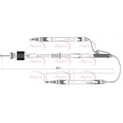 Handbrake Cable APEC CAB1614 OE Ref 522158