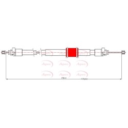 Handbrake Cable APEC CAB1617 OE Ref 8200855403