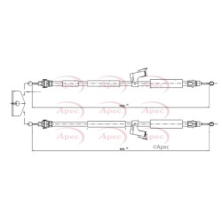 Handbrake Cable APEC CAB1620 OE Ref 31340068