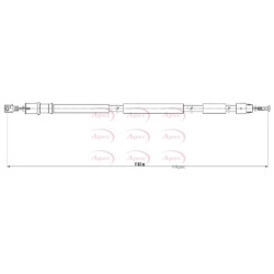 Handbrake Cable APEC CAB1621 OE Ref 6394203785