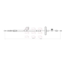 Handbrake Cable APEC CAB1623 OE Ref 13356780