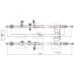 Handbrake Cable APEC CAB1631 OE Ref 1805451