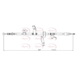 Handbrake Cable APEC CAB1635 OE Ref C23644410H