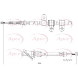 Handbrake Cable APEC CAB1652 OE Ref 597703W200