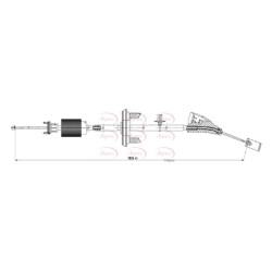 Handbrake Cable APEC CAB1656 OE Ref 474621