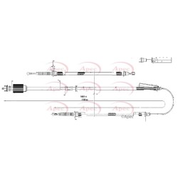 Handbrake Cable APEC CAB1659 OE Ref 13441132