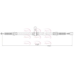 Handbrake Cable APEC CAB1665 OE Ref 36530MB00E