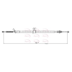 Handbrake Cable APEC CAB1668 OE Ref 365301KK0B