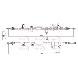 Handbrake Cable APEC CAB1670 OE Ref 2024481